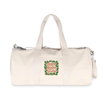Jesus is the Reason for the Season - Recycled Canvas Sports Bag by Stanley/Stella - natural - Front