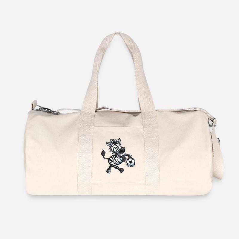 Zebraspieler mit Ball - Recycelte Canvas-Sporttasche von Stanley/Stella - Naturweiß