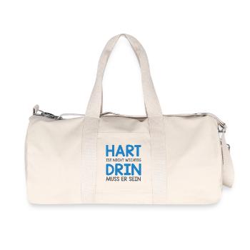 Difficile n’est pas important... - Sac de sport en toile recyclée Stanley/Stella - blanc naturel - Devant