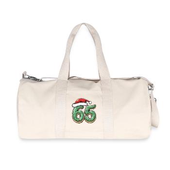 65 Number Cookie Christmas - Recycled Canvas Sports Bag by Stanley/Stella - natural - Front