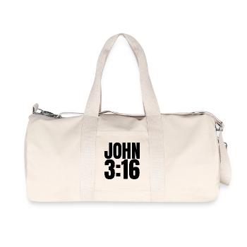 John 3:16 Christian Church of the Faithful John - Recycled Canvas Sports Bag by Stanley/Stella - natural - Front