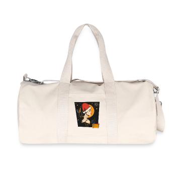 Noël du Père Noël - Sac de sport en toile recyclée Stanley/Stella - blanc naturel - Devant