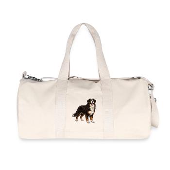Vintage Bernese Mountain Dog Illustration – Dog Loyalty - Recycled Canvas Sports Bag by Stanley/Stella - natural - Front