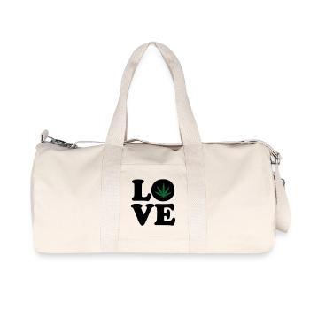 Love weed cannabis  - Sac de sport en toile recyclée Stanley/Stella - blanc naturel - Devant
