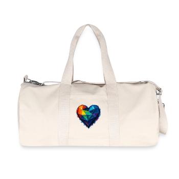 Amour - Cœur - Saint Valentin - Mariage - Sac de sport en toile recyclée Stanley/Stella - blanc naturel - Devant