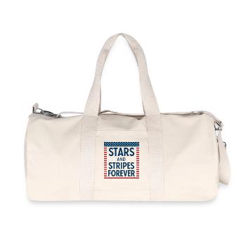 Forever Stars and Stripes - Recycled Canvas Sports Bag by Stanley/Stella - natural - Front