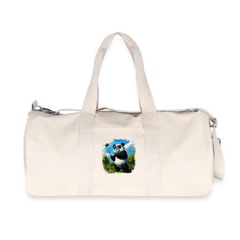Pandas Golf - Sac de sport en toile recyclée Stanley/Stella - blanc naturel - Devant