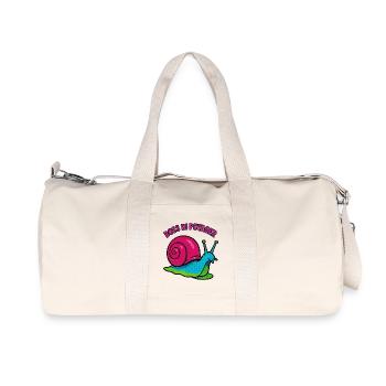 Escargot Chef du Potager - Retro Comic - Sac de sport en toile recyclée Stanley/Stella - blanc naturel - Devant