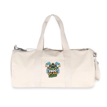 Frog Splash Squad Froschcrew - Recycelte Canvas-Sporttasche von Stanley/Stella - Naturweiß - Vorne