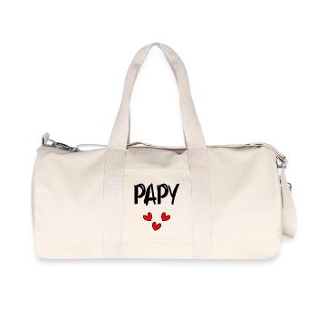 Grandpa. DAD. FATHER'S DAY. HAPPY FATHER'S DAY. PARTY - Recycled Canvas Sports Bag by Stanley/Stella - natural - Front