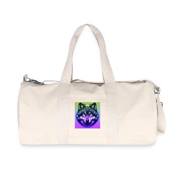 Wolf - Recycelte Canvas-Sporttasche von Stanley/Stella - Naturweiß - Vorne