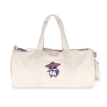 Sombrero comique drôle de hérisson - Sac de sport en toile recyclée Stanley/Stella - blanc naturel - Devant