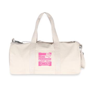 Spruch Emely - Recycelte Canvas-Sporttasche von Stanley/Stella - Naturweiß - Vorne