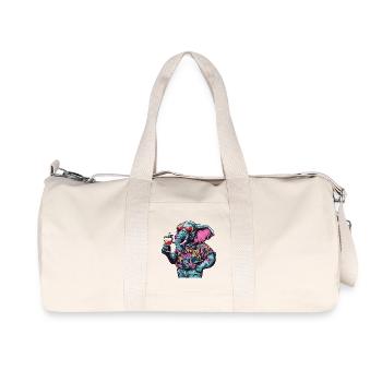 Été de la bande dessinée Elephant - Sac de sport en toile recyclée Stanley/Stella - blanc naturel - Devant