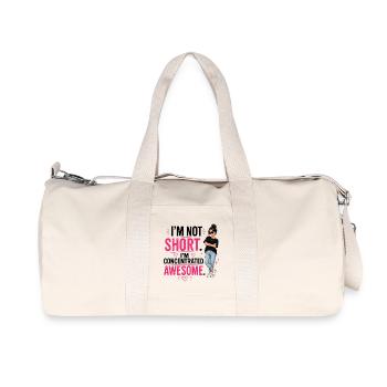 I'm Not Short I'm Concentrated Awesome - Recycled Canvas Sports Bag by Stanley/Stella - natural - Front