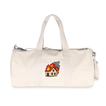 feuer-haus - Recycelte Canvas-Sporttasche von Stanley/Stella - Naturweiß - Vorne