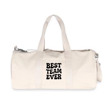 Best Team ever - Recycled Canvas Sports Bag by Stanley/Stella - natural - Front