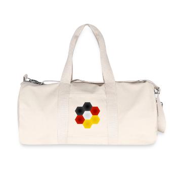Honeycomb Colour Play German Flag. - Recycled Canvas Sports Bag by Stanley/Stella - natural - Front