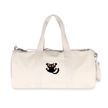 Black Cat Gripped Humor - Recycled Canvas Sports Bag by Stanley/Stella - natural - Front