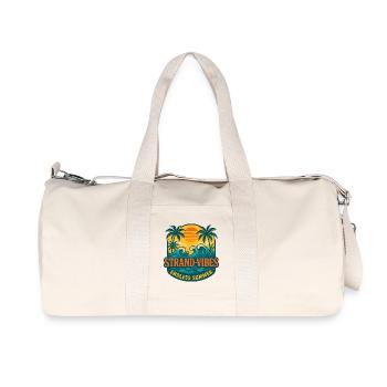 Ambiances de plage : Été sans fin - Sac de sport en toile recyclée Stanley/Stella - blanc naturel - Devant