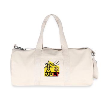 High Voltage Volt Logo - Recycled Canvas Sports Bag by Stanley/Stella - natural - Front