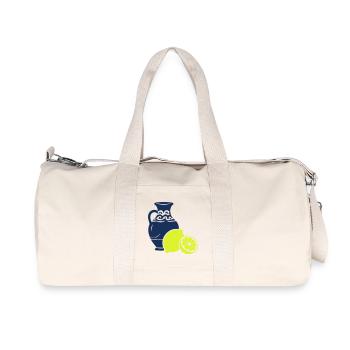 Zitrusvase Kontrast-Print - Recycelte Canvas-Sporttasche von Stanley/Stella - Naturweiß - Vorne