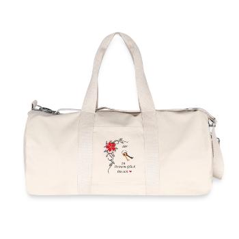 Glück - Recycelte Canvas-Sporttasche von Stanley/Stella - Naturweiß - Vorne