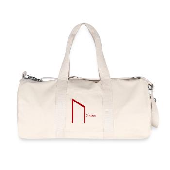 Uruz Rune with Sense Red – Viking Futhark Norse - Recycled Canvas Sports Bag by Stanley/Stella - natural - Front