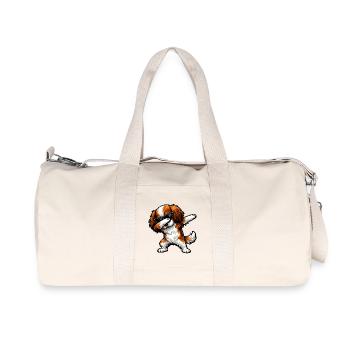 Dab King Charles Spaniel - Sac de sport en toile recyclée Stanley/Stella - blanc naturel - Devant
