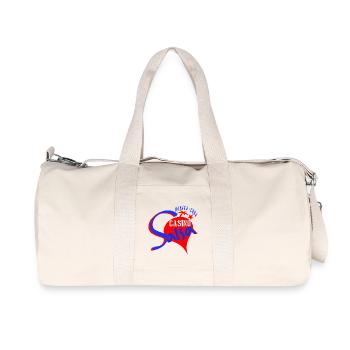 Salsa Casino Havana Cuba red blue - Dance Shirts - Recycelte Canvas-Sporttasche von Stanley/Stella - Naturweiß - Vorne