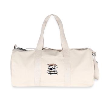 Cétacés Cétacés baleines et Delfines - Cétacés - Sac de sport en toile recyclée Stanley/Stella - blanc naturel - Devant