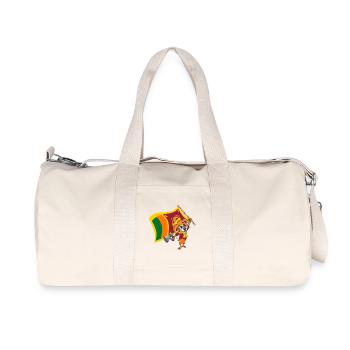 Sri Lanka Fan Hund - Recycelte Canvas-Sporttasche von Stanley/Stella - Naturweiß - Vorne