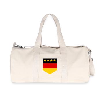 Allemagne Allemagne drapeau chemise poche 4 étoiles - Sac de sport en toile recyclée Stanley/Stella - blanc naturel - Devant