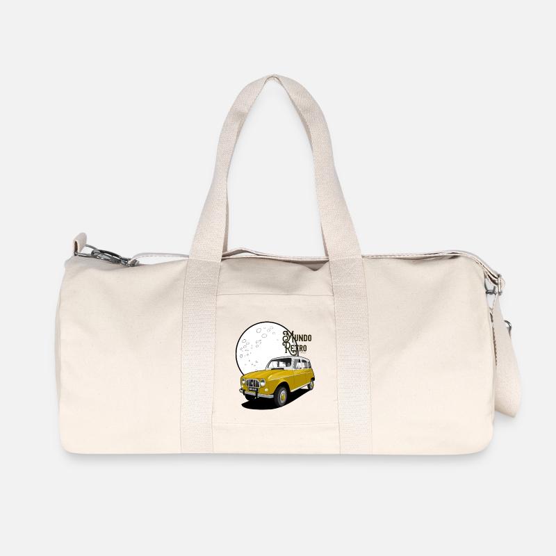 Retro Welt - Recycelte Canvas-Sporttasche von Stanley/Stella - Naturweiß