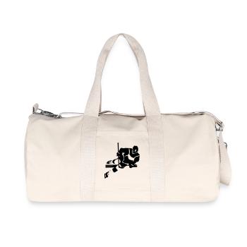 Eishockey - Recycelte Canvas-Sporttasche von Stanley/Stella - Naturweiß - Vorne