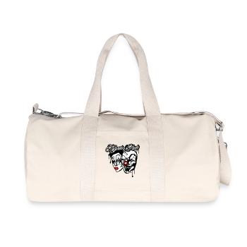 bonnie and clyde love couple valentine's day sticker - Recycled Canvas Sports Bag by Stanley/Stella - natural - Front