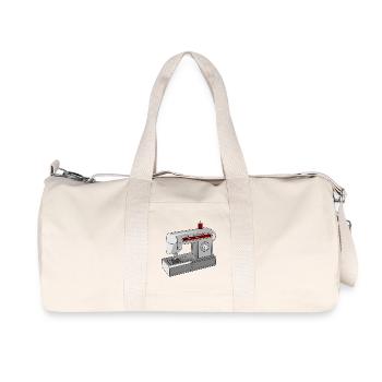 Illustration de machine à coudre sans couture - Sac de sport en toile recyclée Stanley/Stella - blanc naturel - Devant