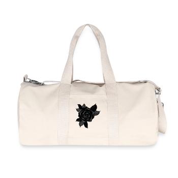black gothic rose - Recycled Canvas Sports Bag by Stanley/Stella - natural - Front