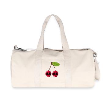 Tête de mort cerise - Sac de sport en toile recyclée Stanley/Stella - blanc naturel - Devant