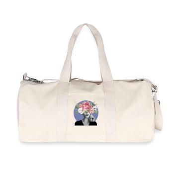 Flowery Head - Recycled Canvas Sports Bag by Stanley/Stella - natural - Front