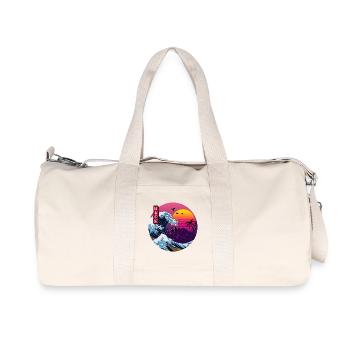 Retro Japanese Wave - Recycled Canvas Sports Bag by Stanley/Stella - natural - Front