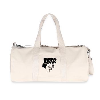 Dansk Svensk Gaardhond Head - Recycled Canvas Sports Bag by Stanley/Stella - natural - Front