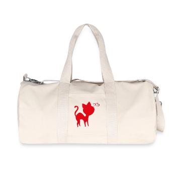 cat - Recycelte Canvas-Sporttasche von Stanley/Stella - Naturweiß - Vorne