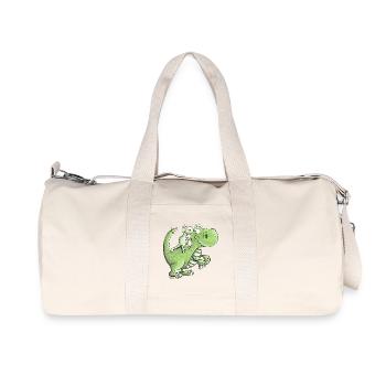 Frères et sœurs Dinosaure I Papa et Fils I Fille - Sac de sport en toile recyclée Stanley/Stella - blanc naturel - Devant