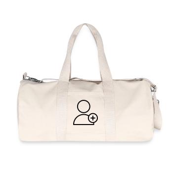 Add Partner Freund hinzufügen adden - Recycelte Canvas-Sporttasche von Stanley/Stella - Naturweiß - Vorne