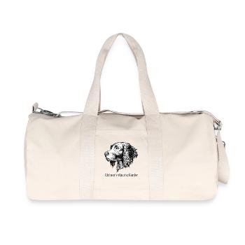 Kl. Münsterländer - Portrait - Recycelte Canvas-Sporttasche von Stanley/Stella - Naturweiß - Vorne