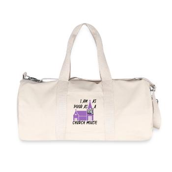 I am as poor as a church mouse - Recycelte Canvas-Sporttasche von Stanley/Stella - Naturweiß - Vorne