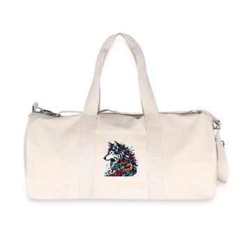 Wolf - Recycled Canvas Sports Bag by Stanley/Stella - natural - Front