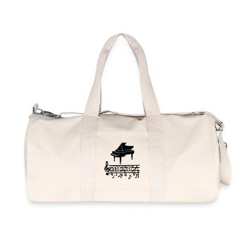 Logo de musique de piano - Sac de sport en toile recyclée Stanley/Stella - blanc naturel - Devant