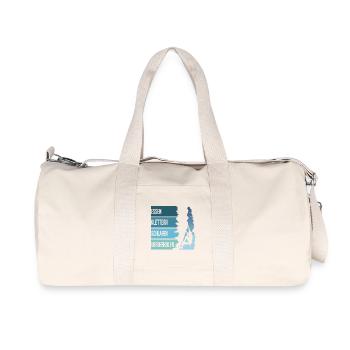 Essen, Klettern, Schlafen, Wiederholen - Recycelte Canvas-Sporttasche von Stanley/Stella - Naturweiß - Vorne